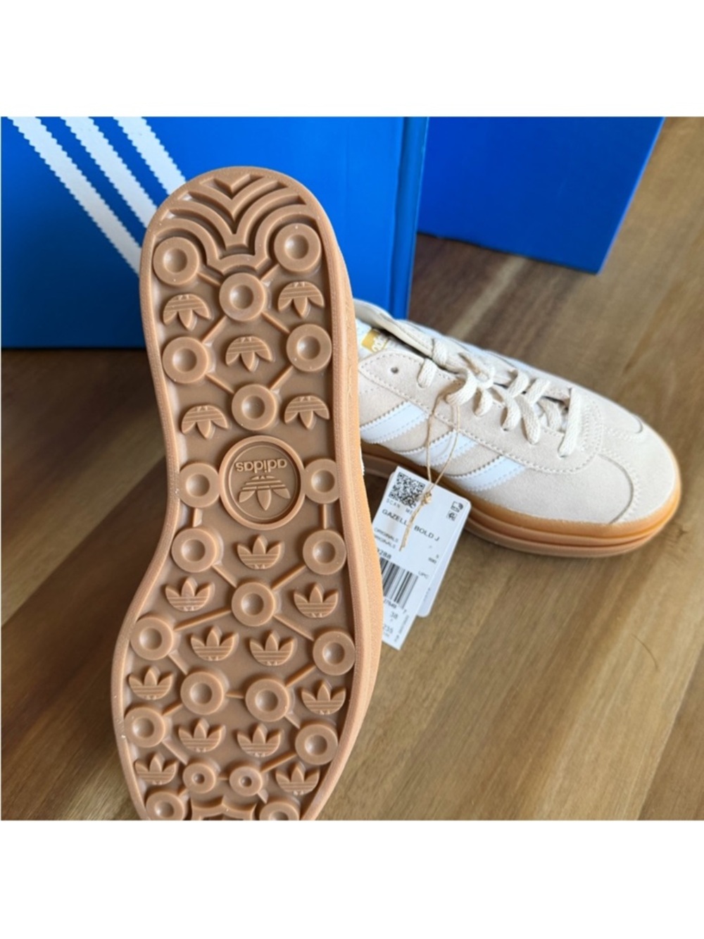 adidas Gazelle Bold J Wonder White / Gum - Picture 9 of 9